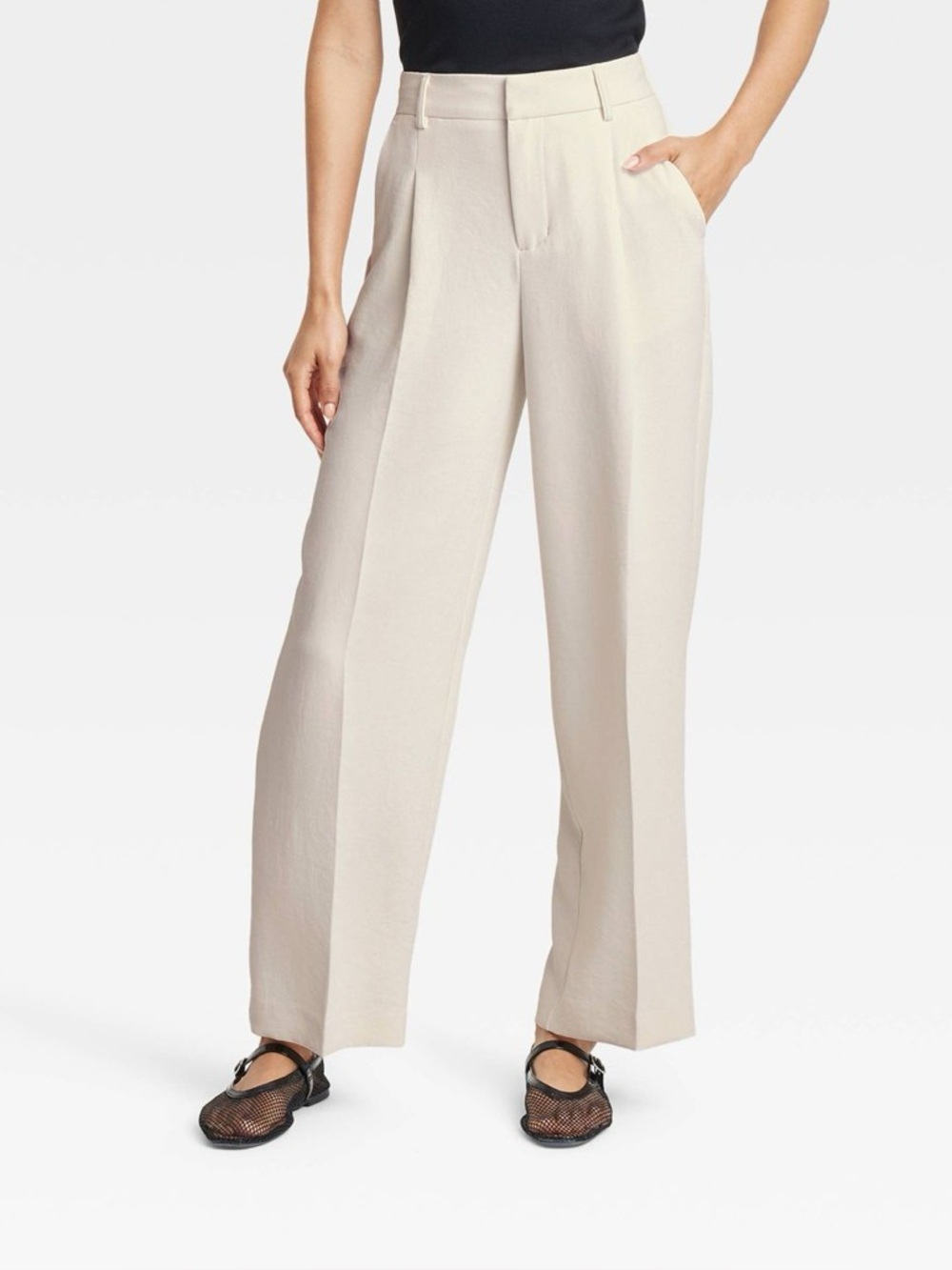 A New Day Women's Signature Crepe Essential Trouser Pants Size 10